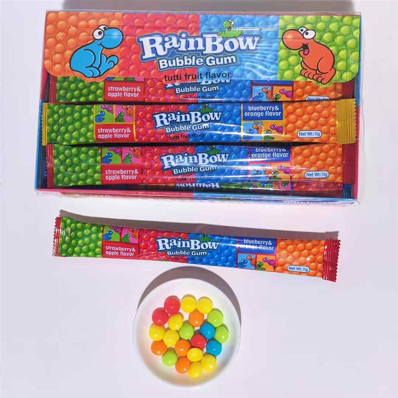 Rainbow bubble gum