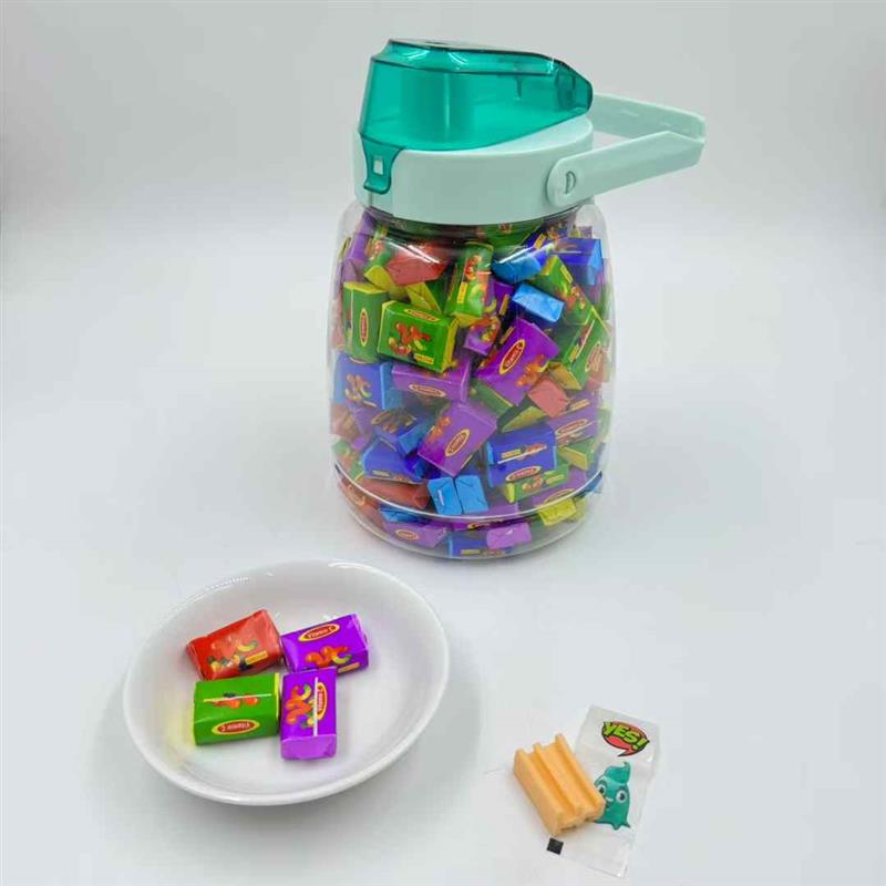 Bubble gum with tattoo