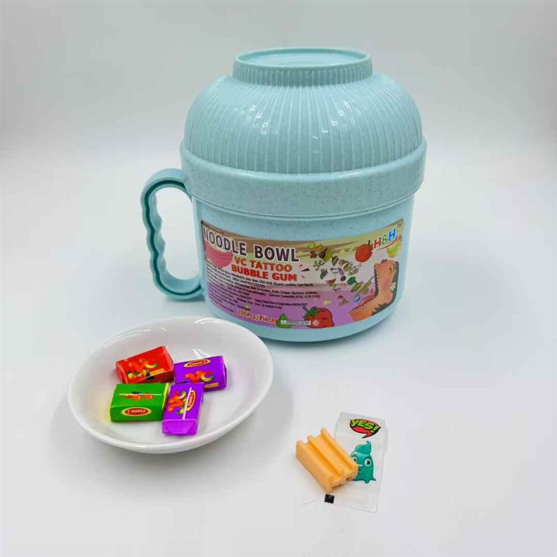 Bubble gum with tattoo