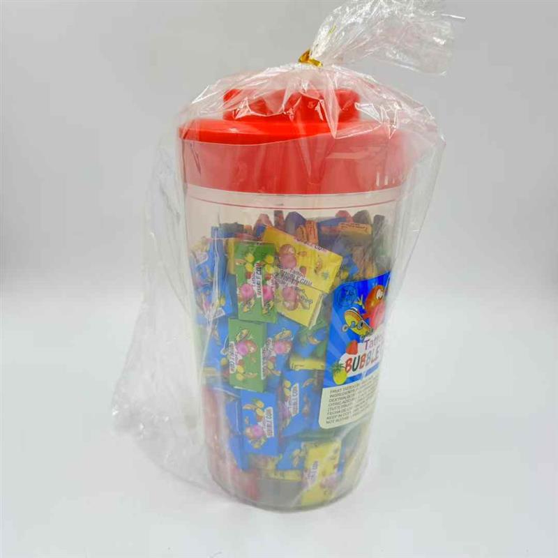 Bubble gum with tattoo