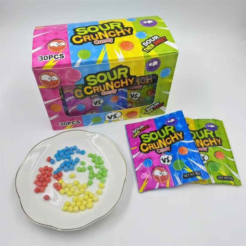 Sour crunchy candy