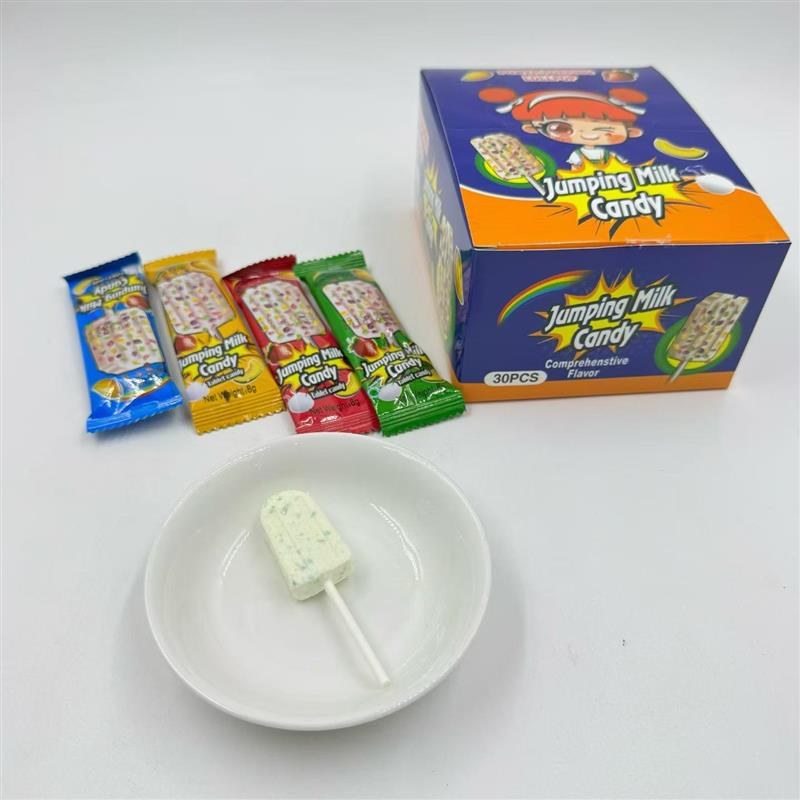 Jumping milk candy
