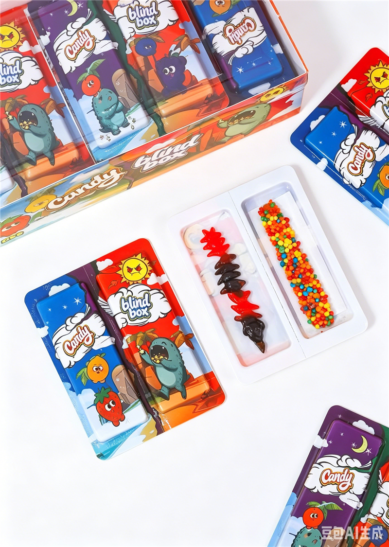 Soft candy with gummy candy