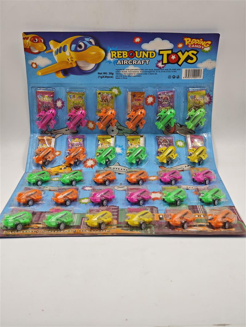Toy candy in tray