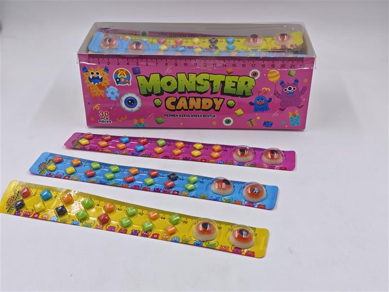 Gummy eye and bubble gum